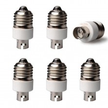 OmaiLighting 6-Pack E27 to BA15D Adapter,E27 to BA15D Lamp Base Converter,Ceramic